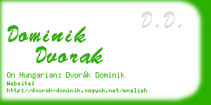 dominik dvorak business card